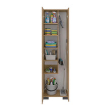 Mueble de Aseo Blake, Kronos Fresno, Incluye Colgador para Escobas y Variedad de Entrepaños ZF