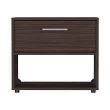 Mesa de Noche Apina, Nogal Europeo, con un cajon de manija ZF