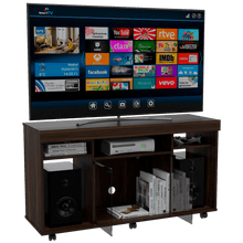 Mesa Para Tv Vermon, Caoba y Wengue, con Espacio Para Televisor de 50 Pulgadas