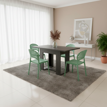 Combo Pastew, Incluye Comedor y 4 Sillas En Color Verde Oliva