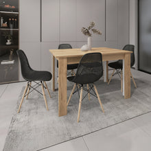 Combo Savia, Incluye Comedor y 4 Sillas Con Espaldar En Color Negro