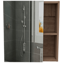 Gabinete de Baño Labell, Miel, con Puerta Espejo y Entrepaños