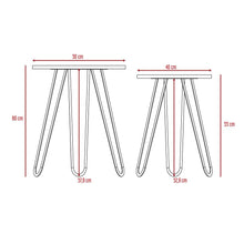 Mesa Auxiliar Zumba, Cobre, con Patas Metálicas Ideal Para Ubicar Objetos Decorativos
