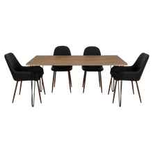 Combo Comedor Bomira, Miel, Wengue y Café Claro, Incluye Comedor y 6 Sillas