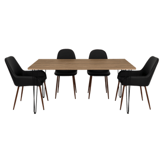 Combo Comedor Bomira, Miel, Wengue y Café Claro, Incluye Comedor y 6 Sillas