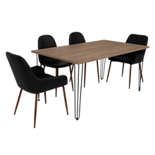 Combo Comedor Bomira, Miel, Wengue y Café Claro, Incluye Comedor y 6 Sillas