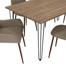 Combo Comedor Bomira, Miel, Café Claro y Chocolate, Incluye Comedor y 6 Sillas