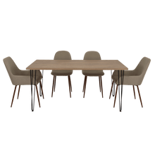 Combo Comedor Bomira, Miel, Café Claro y Chocolate, Incluye Comedor y 6 Sillas