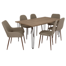 Combo Comedor Bomira, Miel, Café Claro y Chocolate, Incluye Comedor y 6 Sillas