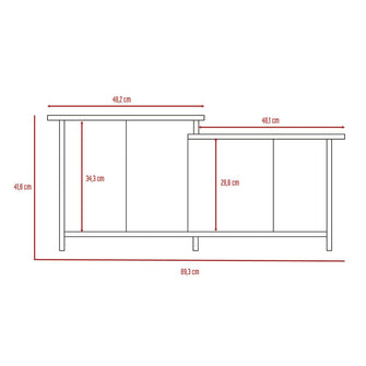 Mesa de Centro Wema, Macadamia, con Amplio Espacio Ideal Para Ubicar Decoraciones