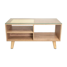 Mesa de centro Natura, Macadamia, con amplia superficie superior