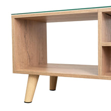 Mesa de centro Natura, Macadamia, con amplia superficie superior