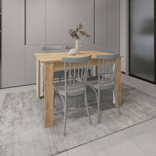 Combo Terra, Incluye comedor y 4 Sillas Con espaldar Color Gris Oscuro