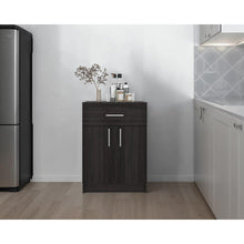 Mesa Auxiliar de Cocina Mayorca, Kronos Nogal, con espacio para guardar insumos ZF