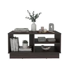 Mesa de Centro Caoba, Kronos Nogal, con 3 Compartimentos de Fácil Instalación ZF