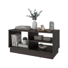 Mesa de Centro Caoba, Kronos Nogal, con 3 Compartimentos de Fácil Instalación ZF