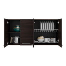 Gabinete Superior Frello 120, Nogal, con Cuatro Puertas Batientes ZF