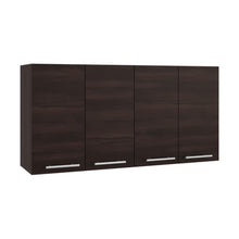 Gabinete Superior Frello 120, Nogal, con Cuatro Puertas Batientes ZF