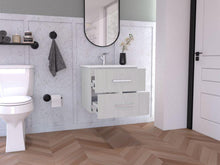 Mueble para Lavamanos Fiyi, Nevado, con Amplio Espacio de Almacenamiento. No Incluye Lavamanos