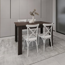 Combo Espaz, Incluye comedor y 4 Sillas Con espaldar Color Blanco