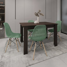 Combo Armonia, Incluye comedor y 4 Sillas Con espaldar Color Verde Oliva