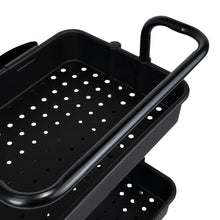 Mueble Auxiliar Multiusos Rolling, Negro, con Tres niveles y Rodachines Para Su Fácil Desplazamiento