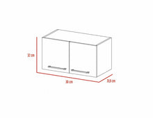 Mueble Sobre Campana Nahú, Blanco y Castaño, Ideal Para Espacios Reducidos