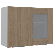 Gabinete Superior Feid, Beige y Blanco, Incluye Pocero y Partavasos