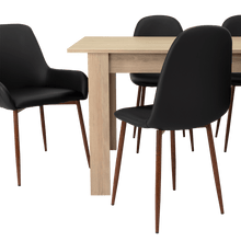 Combo Comedor Limea, Beige, Wengue y Café Claro, Incluye Comedor y 6 Sillas