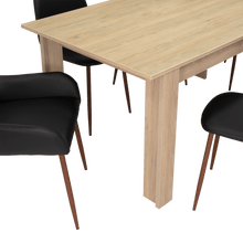 Combo Comedor Limea, Beige, Wengue y Café Claro, Incluye Comedor y 6 Sillas