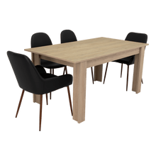 Combo Comedor Limea, Beige, Wengue y Café Claro, Incluye Comedor y 6 Sillas
