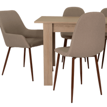 Combo Comedor Limea, Beige, Café Claro y Chocolate, Incluye Comedor y 6 Sillas