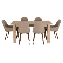 Combo Comedor Limea, Beige, Café Claro y Chocolate, Incluye Comedor y 6 Sillas