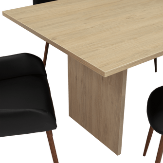 Combo Comedor Demby, Beige, Wengue y Café Claro, Incluye Comedor y 6 Sillas