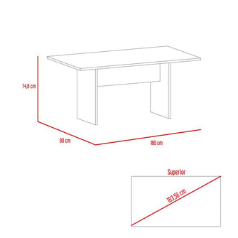 Combo Comedor Demby, Beige, Wengue y Café Claro, Incluye Comedor y 6 Sillas