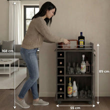 Bar Alaska, Grafito, con Amplios Espacios Para Ubicar Copas y Botellas ZF
