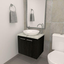 Mueble Lavamanos Stone, Wengue y Marmol Carrara, con un entrepaño interior