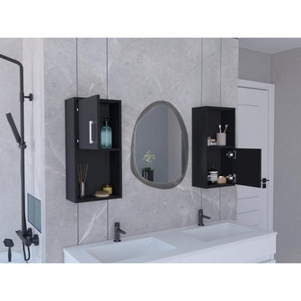 Gabinete de Baño Aqua 4, Wengue, con Puerta Abatible X2 ZF