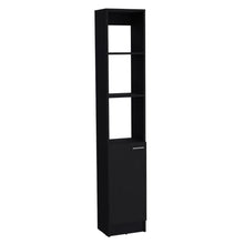 Mueble Auxiliar de Baño Karps, Wengue, con una puerta abatible y manija metalica ZF