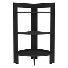 Mesa Auxiliar Esquinera Athos, Wengue, con tres entrepaños para decorar