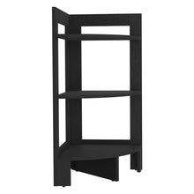 Mesa Auxiliar Esquinera Athos, Wengue, con tres entrepaños para decorar