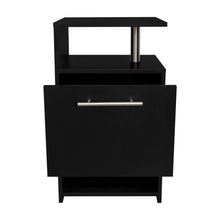 Mesa de Noche Alta Jena, Wengue, con cajon para guardar objetos