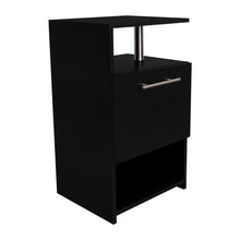 Mesa de Noche Alta Jena, Wengue, con cajon para guardar objetos