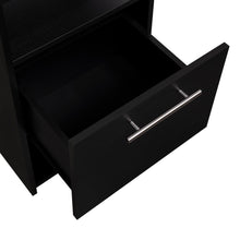 Mesa de Noche Alta Jena, Wengue, con cajon para guardar objetos