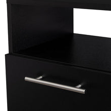 Mesa de Noche Alta Jena, Wengue, con cajon para guardar objetos