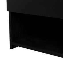 Mesa de Noche Alta Jena, Wengue, con cajon para guardar objetos