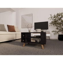 Mesa de Centro Lannez, Blanco Duqueza, con espacio para colocar botellas de vino ZF