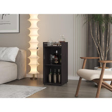 MiniBar Theba, Wengue, con espacio para botellas de vino y copas ZF