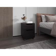 Mesa de Noche Ethan, Wengue, con espacio para colocar objetos decorativos ZF