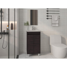 Combo Mueble Para Lavamanos Brandy, Wengue, Incluye Lavamanos Praia 45 y Espejo ZF